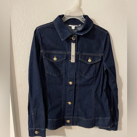 NWT Chico's Soft Peplum Denim Jacket - Picture 3 of 7